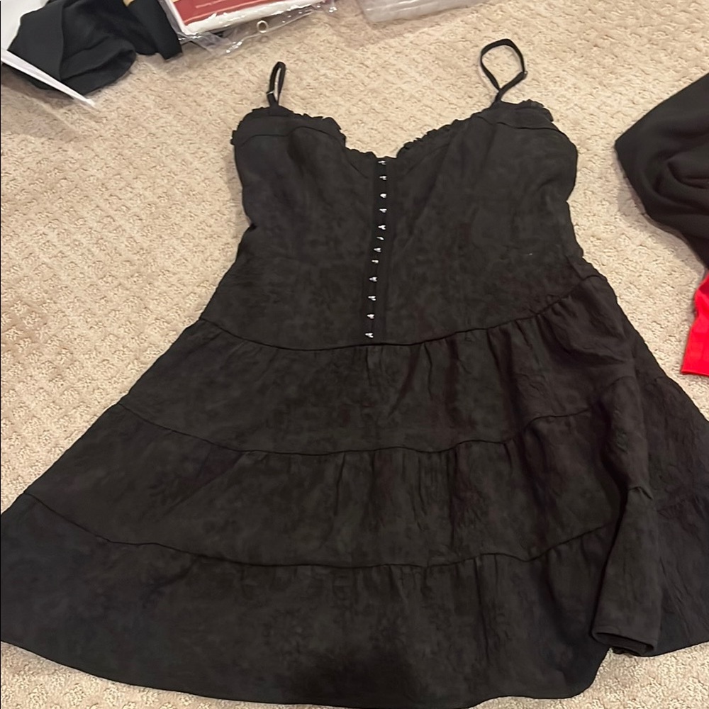 Elegant Black Tiered Dress